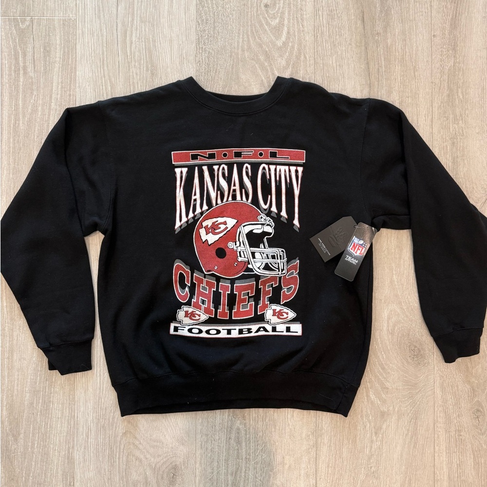 Junk Food Clothing Black Kansas City Chiefs Crewneck Sweatshirt